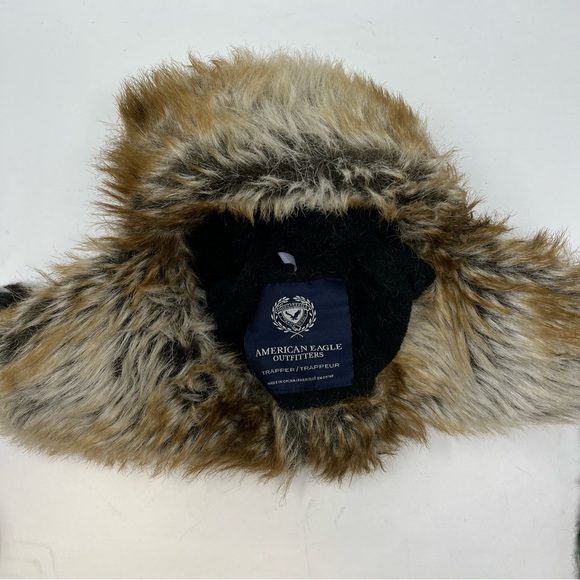 American Eagle Outfitters AEO Trapper Hat Unisex Faux Fur Nordic Knit - Picture 5 of 6
